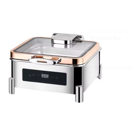 ELECTRIC CHAFING DISH GOLDEN FRAME SQUARE 9L - CHAFING DISHES Kenya